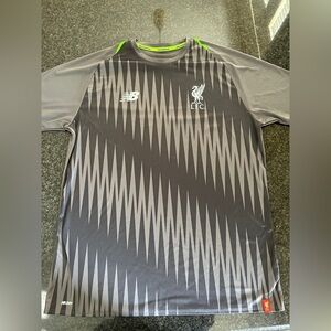 New Balance Gray and Green LFC Training Top. Size large